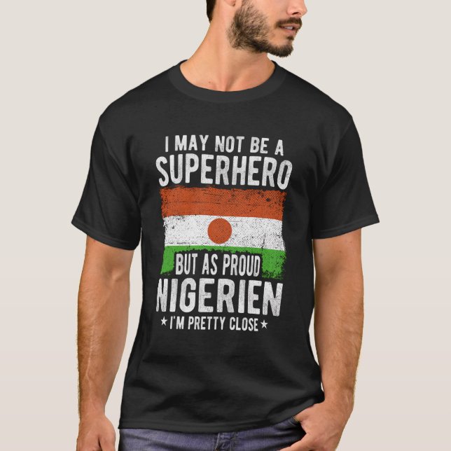 Camiseta Bandera nigerina orgullosa de ser nigerina (Anverso)