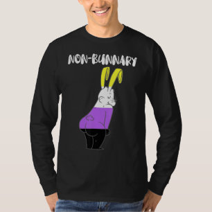 Camiseta Bandera no binaria Bunny Genderfluido Lgbtq