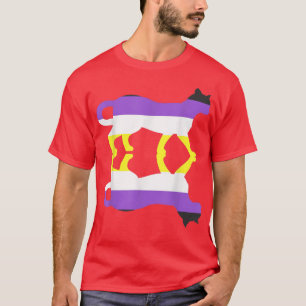Camiseta Bandera no binaria Gato animal Tercer género LGBT 