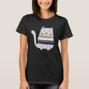 Camiseta Bandera no binaria Gato del Orgullo Gay Gato Gay G
