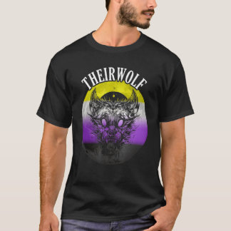 Camiseta Bandera no binaria Theirwolf Orgullo no binario GT