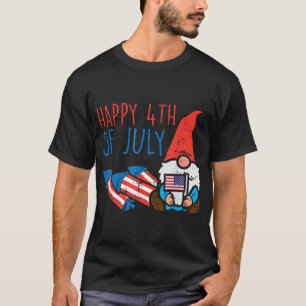 Camiseta Bandera Nordic Gnome Estados Unidos Feliz 4 De Jul