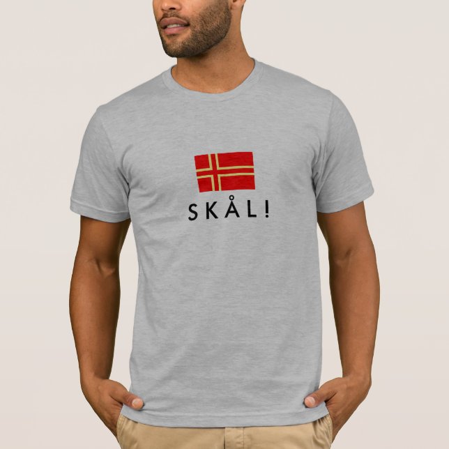 Camiseta ¡bandera normanda de santo-Olaf SKÅL! (Anverso)