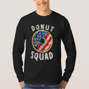 Camiseta Bandera Norteamericana Bandera Donut 4 De Julio P