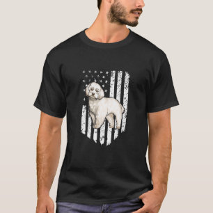 Camiseta Bandera Norteamericana Blanca Negra Maltesa 4 De J