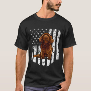 Camiseta Bandera Norteamericana Blanca Negra Sussex Español