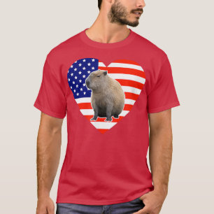 Camiseta Bandera norteamericana Capybara