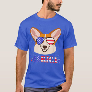 Camiseta Bandera Norteamericana Corgi 4 De Julio Márica Pat