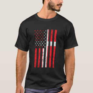 Camiseta Bandera norteamericana danesa Dinamarca Estados Un