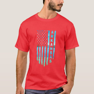 Camiseta Bandera norteamericana de Arkansas 