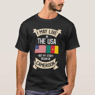 Camiseta Bandera Norteamericana De Camerún Usa Raíces Camer