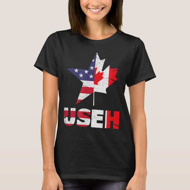 Camiseta Bandera norteamericana de Canadá de Estados Unidos (Anverso)