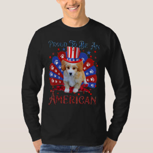 Camiseta Bandera Norteamericana De Chih Poo Feliz 4 De Juli