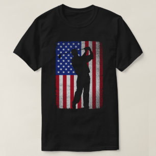 Camiseta Bandera Norteamericana De Golf Patriótico 4 De Jul