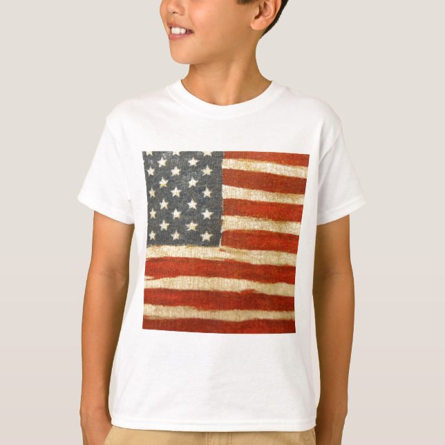 Camiseta Bandera norteamericana de la gloria vieja (Anverso)