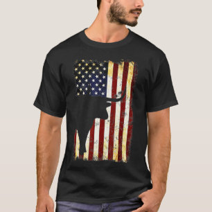 Camiseta Bandera norteamericana de Teas Longhorn Silhouette