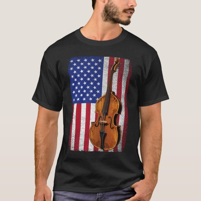 Camiseta Bandera norteamericana de trasero bajo bandera pat (Anverso)