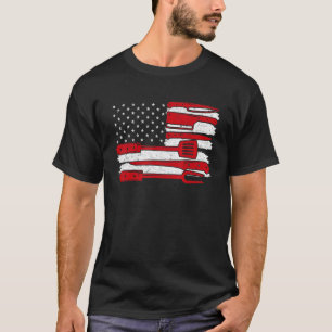 Camiseta Bandera norteamericana del carnicero abraza Estado