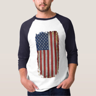 Camiseta Bandera norteamericana en problemas de época