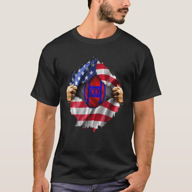 Camiseta Bandera Norteamericana Escondida Brigada 30 Amorad (Anverso)