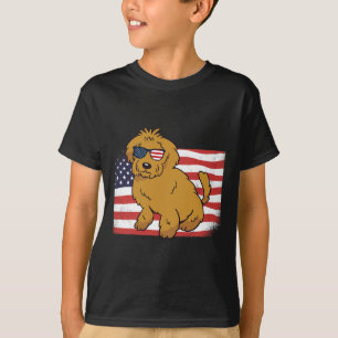 Camiseta Bandera Norteamericana Goldendoodle 4 De Julio Est