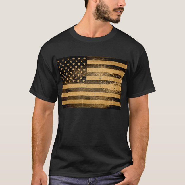 Camiseta Bandera norteamericana gruesa 4 (Anverso)