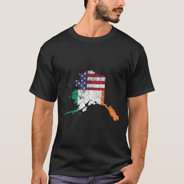 Camiseta Bandera Norteamericana Irlandesa Alaska St Patrick (Anverso)