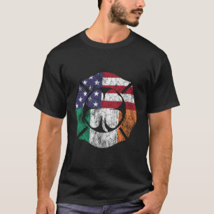Camiseta Bandera Norteamericana Irlandesa Del Bombero Del D