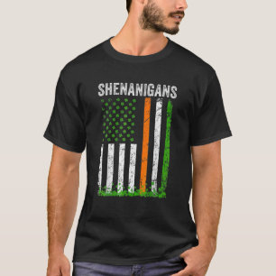 Camiseta Bandera Norteamericana Irlandesa Día de San Patr
