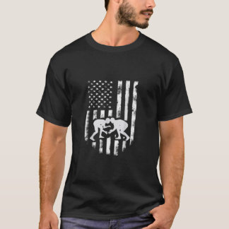 Camiseta Bandera norteamericana luchando contra la lucha en