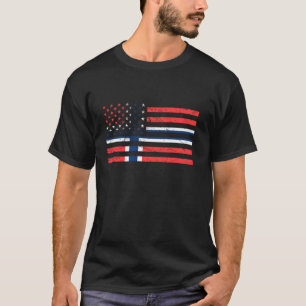 Camiseta Bandera Norteamericana Noruega Estados Unidos