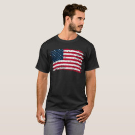 Camiseta Bandera norteamericana ondulada