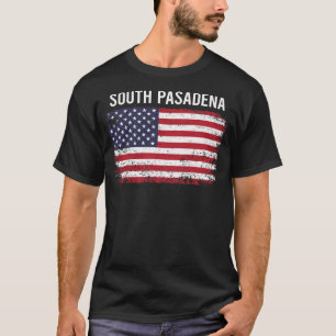 Camiseta Bandera norteamericana ondulada South Pasadena
