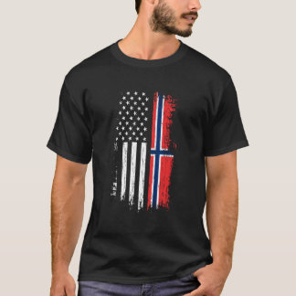 Camiseta Bandera Norteamericana Orgullo Noruega Ue