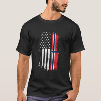 Camiseta Bandera Norteamericana Orgullo Noruega Ue