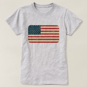 Camiseta Bandera norteamericana pasada