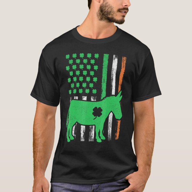 Camiseta Bandera Norteamericana Patriótica Irlandesa Mule S (Anverso)