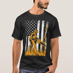 Camiseta Bandera Norteamericana Retro Arboristico 4 De Juli