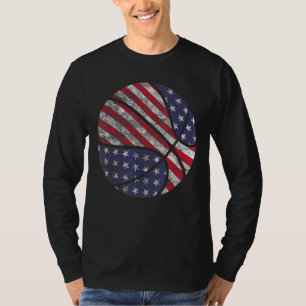 Camiseta Bandera Norteamericana Retro Baloncesto 4 de julio