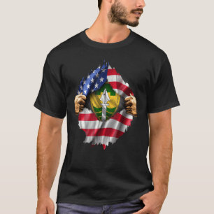 Camiseta Bandera norteamericana robada Escondida 43 Policía