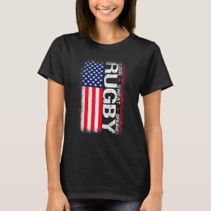 Camiseta Bandera Norteamericana Rugby De Eeuu Molesto Rugby