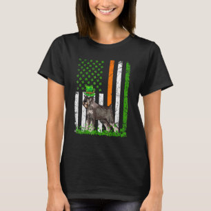 Camiseta Bandera Norteamericana Schnauzer Dog St Patrics