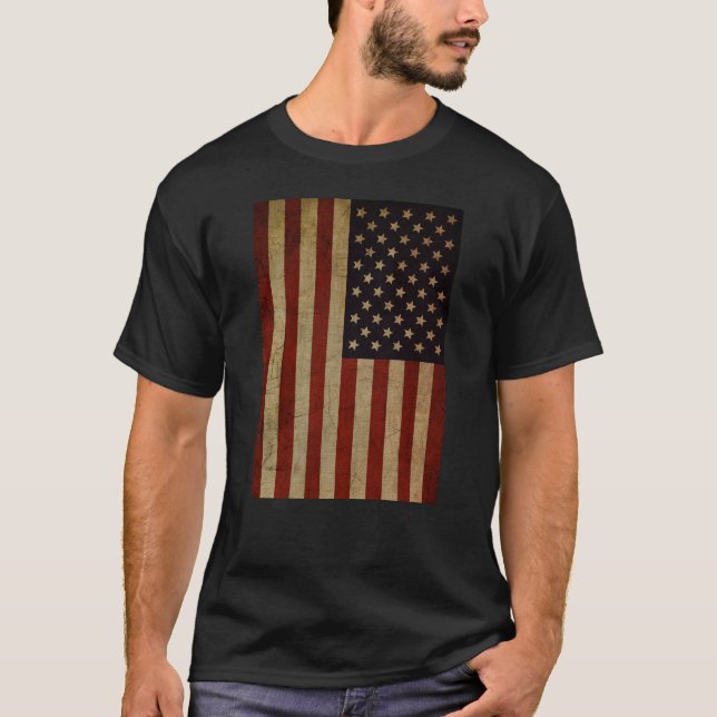 Camiseta Bandera norteamericana vintage (Anverso)