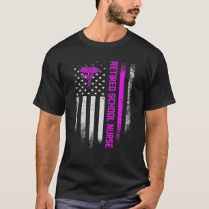 Camiseta Bandera norteamericana vintage Enfermera de colegi