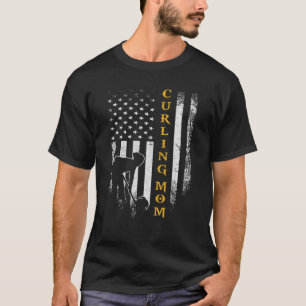 Camiseta Bandera norteamericana vintage Orgullosa Curler Mo