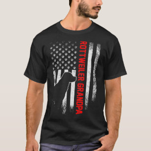 Camiseta Bandera norteamericana vintage Orgulloso Rottweile