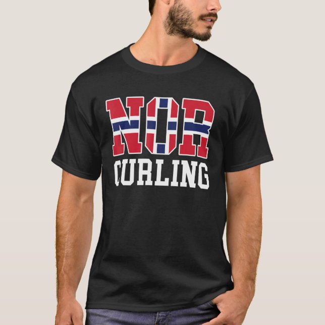 Camiseta Bandera noruega curler Nor Curling (Anverso)