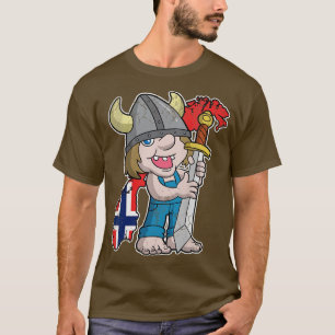 Camiseta Bandera noruega de mapas de Noruega