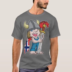 Camiseta Bandera noruega de mapas de Noruega