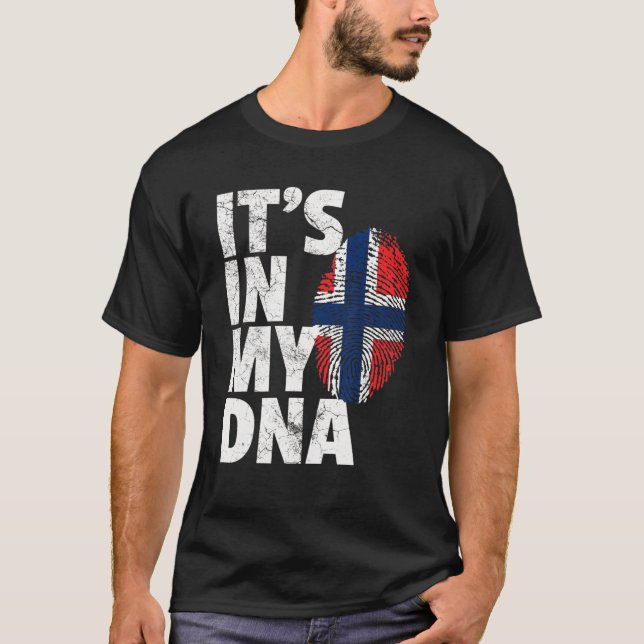 Camiseta Bandera noruega IT está en MI ADN Navidades Gif (Anverso)